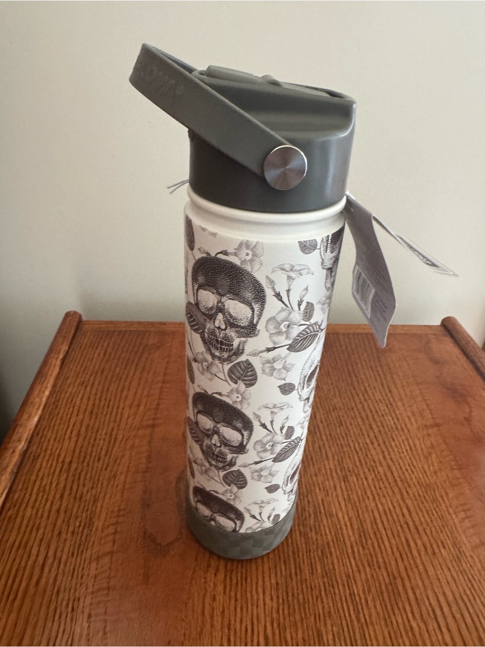 HYDRAFLOW HYBRID SKINNY SKULL FLORAL SS WATER BOTTLE NEW